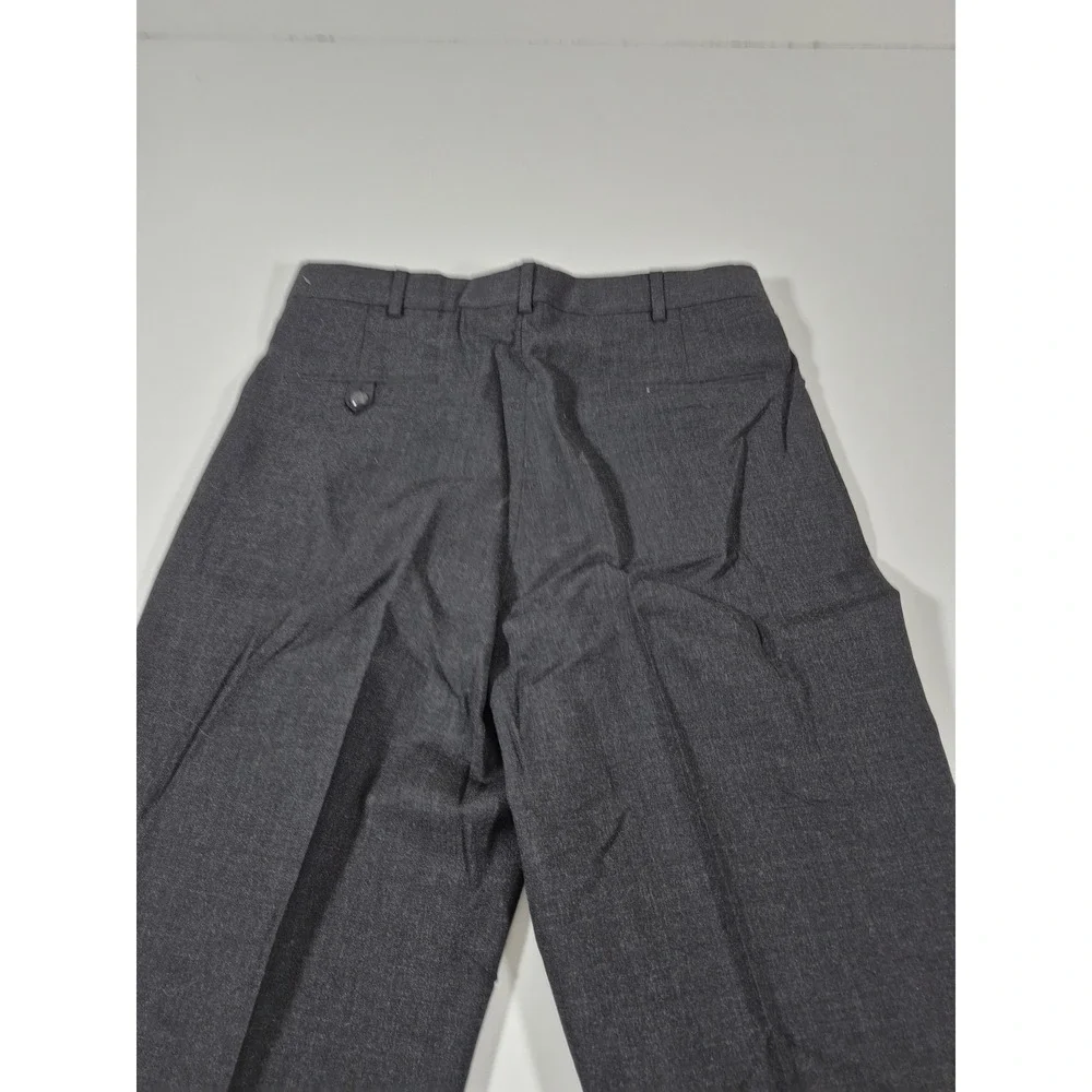 VTG John Alexander Dress Pants Mens 34x36 Gray Wool Pleated Classic USA Formal